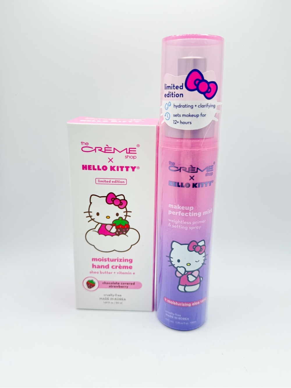 The Crème Shop Hello Kitty K-Beauty Setting Spray + Hand Cream Set